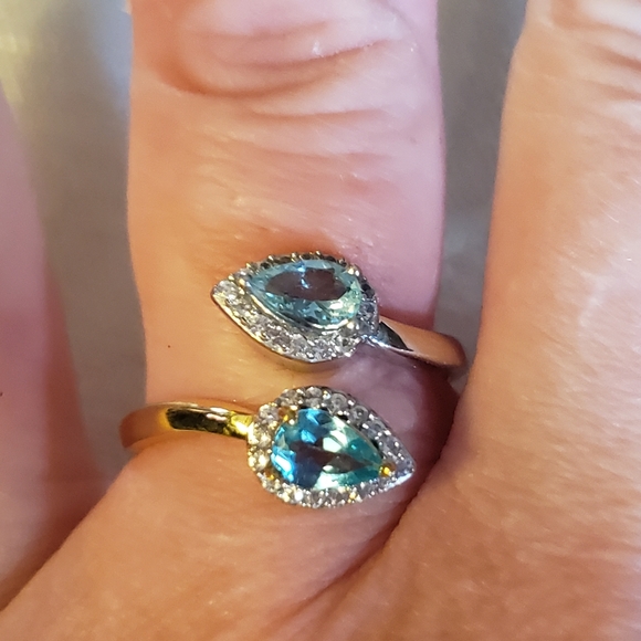 Host Pick 🌟 Madagascar Paraiba Aqua&Green Apatite Ring - Picture 8 of 13